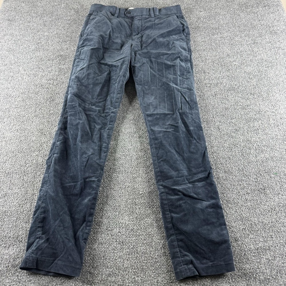 Banana Republic Pants Mens 30x32 Blue Traveler Corduroy Slim Chino Flat Front